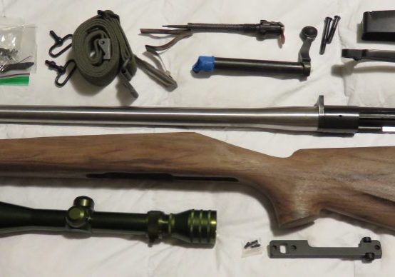 rifle and parts